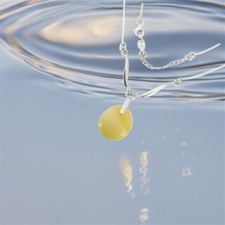 Collier Kette Bernstein Amber Silber 925