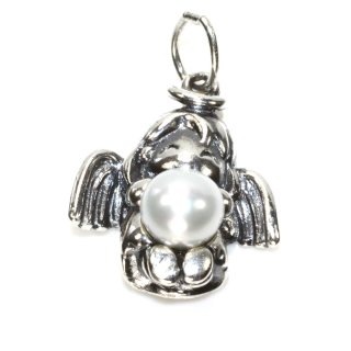 Anhänger Schutzengel  Engel Silber 925 mit Perle
