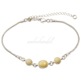 Armband Bernstein Amber Silber 925  Länge verstellbar von 20 cm - 25 cm (Nr1072)