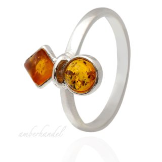 Ring Bernstein Amber Silber 925 Gr. 54