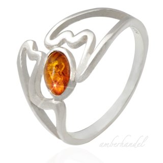 Ring Bernstein Amber Silber 925 Gr. 56