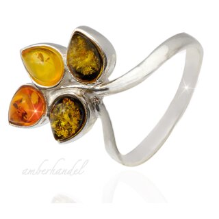 Ring Bernstein Amber Silber 925 Gr. 56