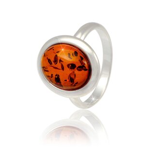 Ring Bernstein Amber Silber 925