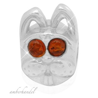 Sammelarmband Silber Amber Bernstein Beads Bead Hase (Nr025)