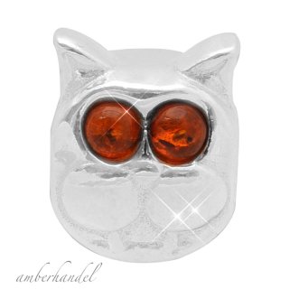 Sammelarmband Silber Amber Bernstein Beads Bead Katze (Nr036)