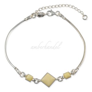 Armband Bernstein Amber Silber 925  Länge verstellbar von 20 cm - 25 cm (NR1034)