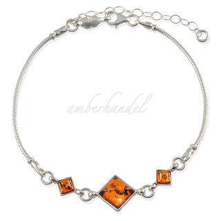 Armband Bernstein Amber Silber 925  Länge verstellbar von 20 cm - 25 cm