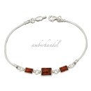 Armband Bernstein Amber Silber 925 Länge verstellbar...