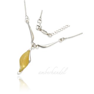 Collier Kette Bernstein Amber Silber 925 (Nr 995)