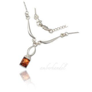 Collier Kette Bernstein Amber Silber 925 (Nr 994)