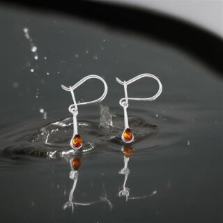 Ohrringe Bernstein Amber Silber 925