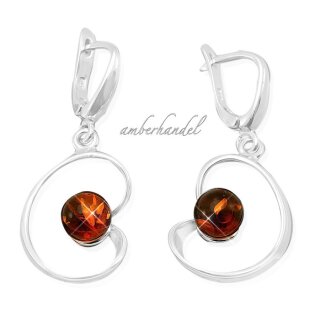 Ohrringe Bernstein Amber Silber 925