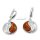Ohrringe Bernstein Amber Silber 925 Yin Yang