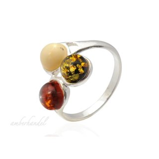 Ring Bernstein Amber Silber 925 Gr. 51