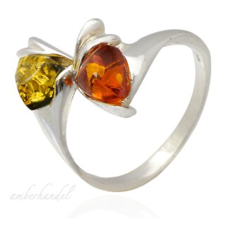Ring Bernstein Amber Silber 925 Gr. 58