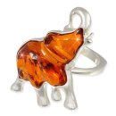 Ring Bernstein Amber Silber 925 Elefant (NR 16643)