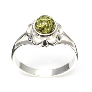Ring Bernstein Amber Silber 925