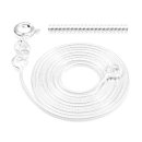 Silberkette Schlangenkette Halskette 925 (50cm lang 1mm...