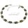 Armband Bernstein Amber Silber 925 Länge verstellbar von 19 cm - 24 cm Grün