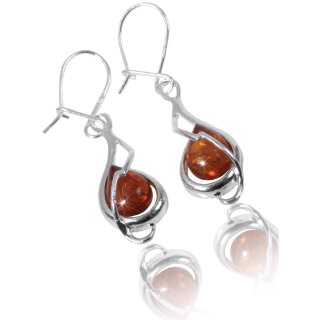 Ohrringe Bernstein Amber Silber 925