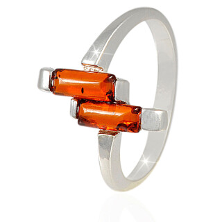 Ring Bernstein Amber Silber 925 Rhodoniert, sehr robust!!