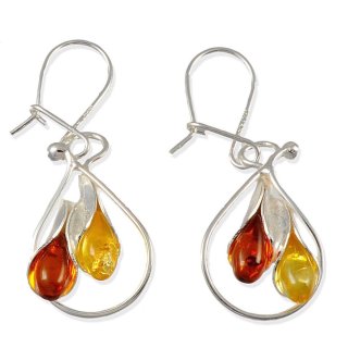 Ohrringe Bernstein Amber Silber 925 (Nr 1863)