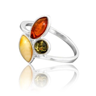 Ring Bernstein Amber Silber 925 verschiedene Größen