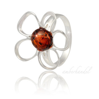 Ring Bernstein Amber Silber 925 verschiedene Größen