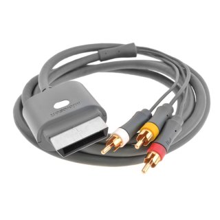 Microsoft Xbox 360 Standard AV Cable Composite RCA Audio Video Cord