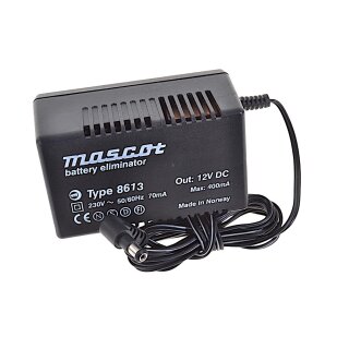 Original Netzteil Mascot battery eliminator Type 8613 Output:12V-400mA
