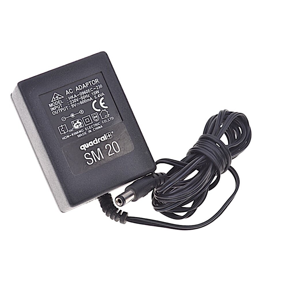 Alimentatore 9V Top Caricatore – Adattatore AC-DC 220V-9V, 100-240V, 50/60Hz, Con Spina Centro Positivo, LED, Cavo 120cm, Sostitutivo Per Modello HKA-0960EC-230