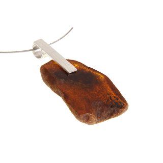 Anhänger / Collier Bernstein Amber Silber 925 Unikat,Handarbeit (A2189)