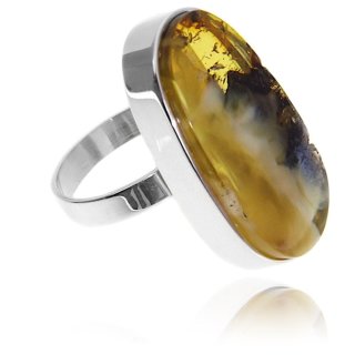 Ring Bernstein Bernsteinring Amber Silber 925 Unikat  (Nr 2196)