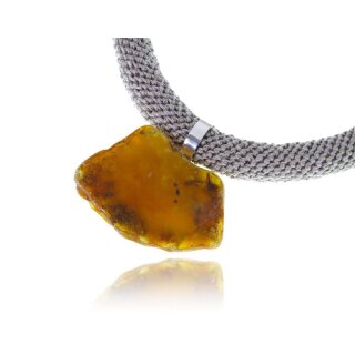 Anhänger / Collier Bernstein Amber Silber 925 Unikat,Handarbeit 117 Gr (A2198)