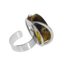 Ring Bernstein Bernsteinring Amber Silber 925 Unikat...