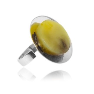 Ring Bernstein Bernsteinring Amber Silber 925 Unikat Handarbeit (Nr2211)