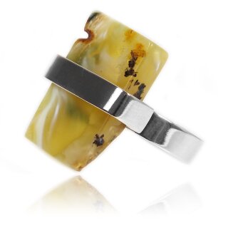 Ring Bernstein Bernsteinring Amber Silber 925 Unikat Handarbeit
