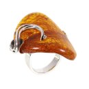 Ring Bernstein Bernsteinring Amber Silber 925 Unikat Handarbeit