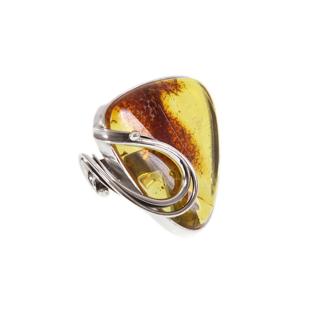 Ring Bernstein Silber 925 NEU UNIKAT