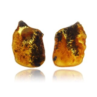 Ohrringe Ohrstecker earrings Bernstein Amber Silber 925 Unikat