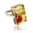 Ring Bernstein Bernsteinring Amber Silber 925 Unikat...