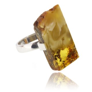 Ring Bernstein Bernsteinring Amber Silber 925 Unikat Handarbeit