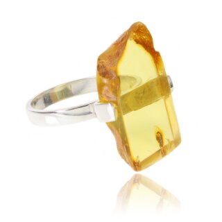 Ring Bernstein Bernsteinring Amber Silber 925 Unikat Handarbeit