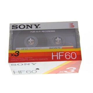 Sony HF 60 Audiokassetten Kassetten 3 Stück