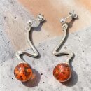 Ohrringe Ohrstecker Ohrhänger 925er Silber Bernstein...
